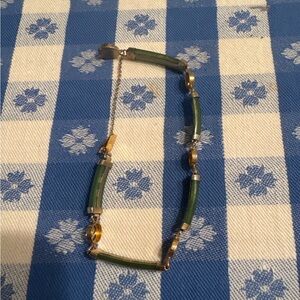 Elegant Green and Gold Bracelet